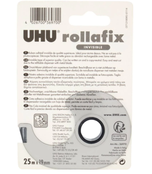 UHU Rollafix Invisible 25m x 19 mm – EASY 1 MARKET